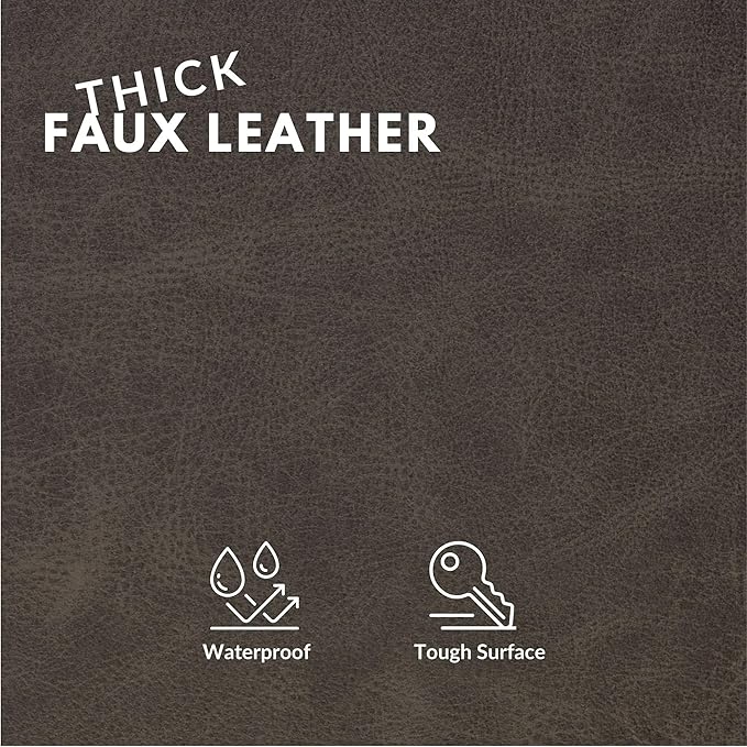 Faux Leather Fabric, Thick Durable Synthetic Repholstery Leather Vinyl - Image 2