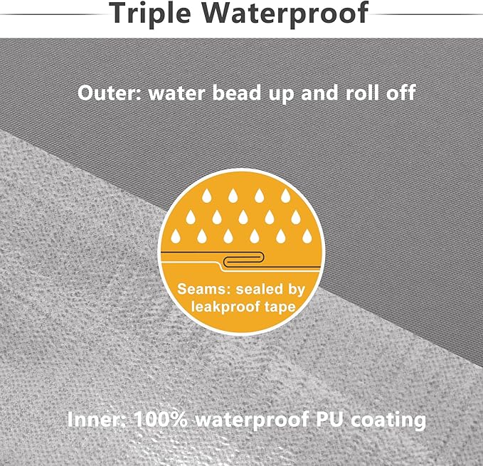 Favoyard Patio Chair Cushions 22 x 22 x 3 Inch Waterproof Outdoor Seat Cushions - Image 4