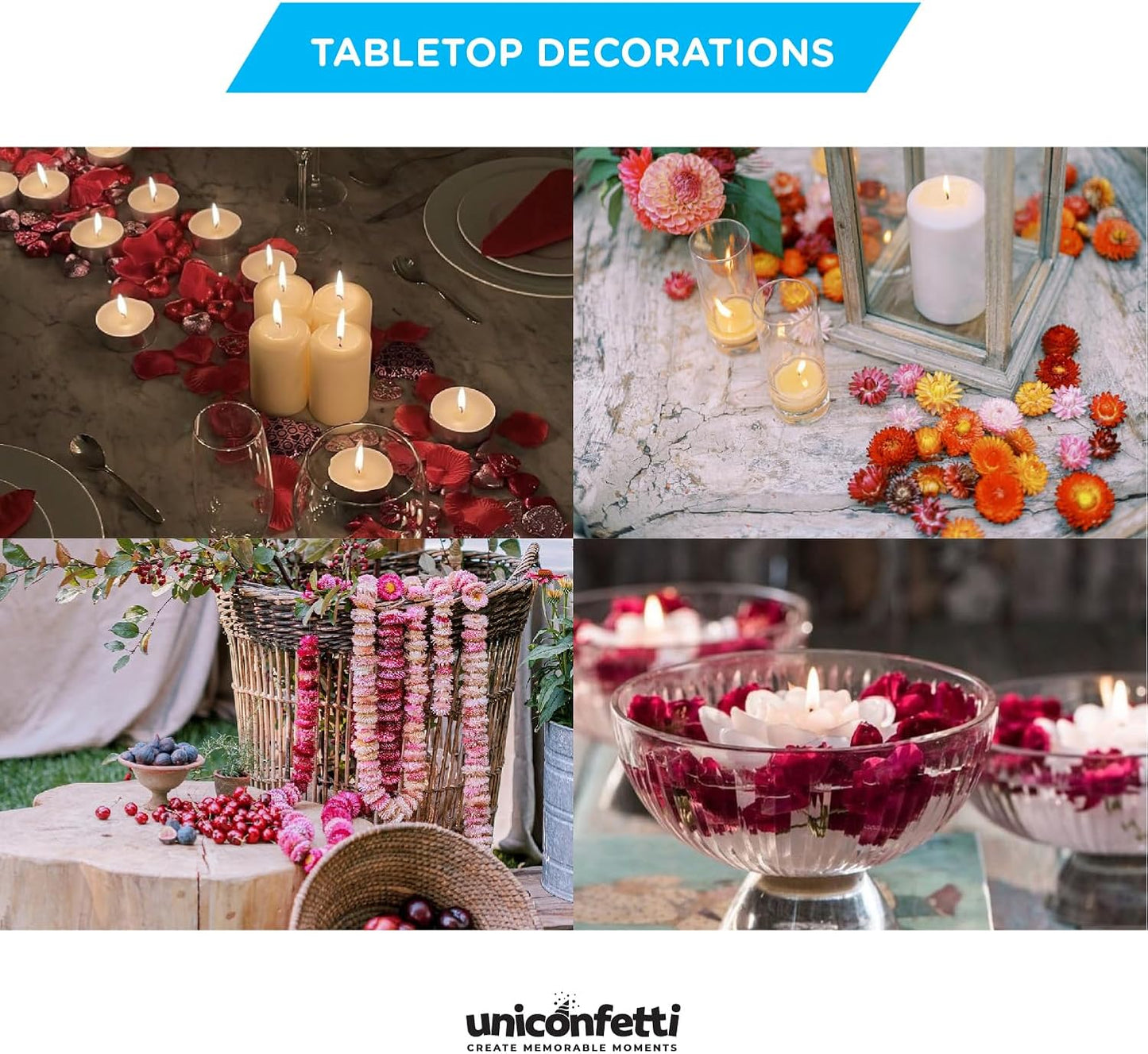 Dried Flower Carnation Biodegradable Confetti - Real Flower Petals for Weddings, Flower Girl Toss, Wedding Send Off Ideas, Party Table Decoration | Boxed - 8oz (0.5lbs)