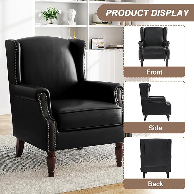 Pia Ricco High Back Floral Accent Chair - Image 3