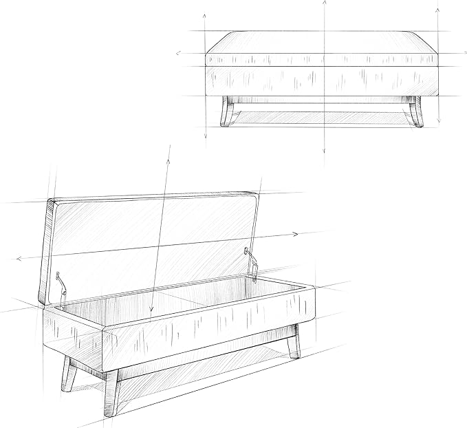 SIMPLIHOME Owen Rectangular Storage Ottoman - Image 13