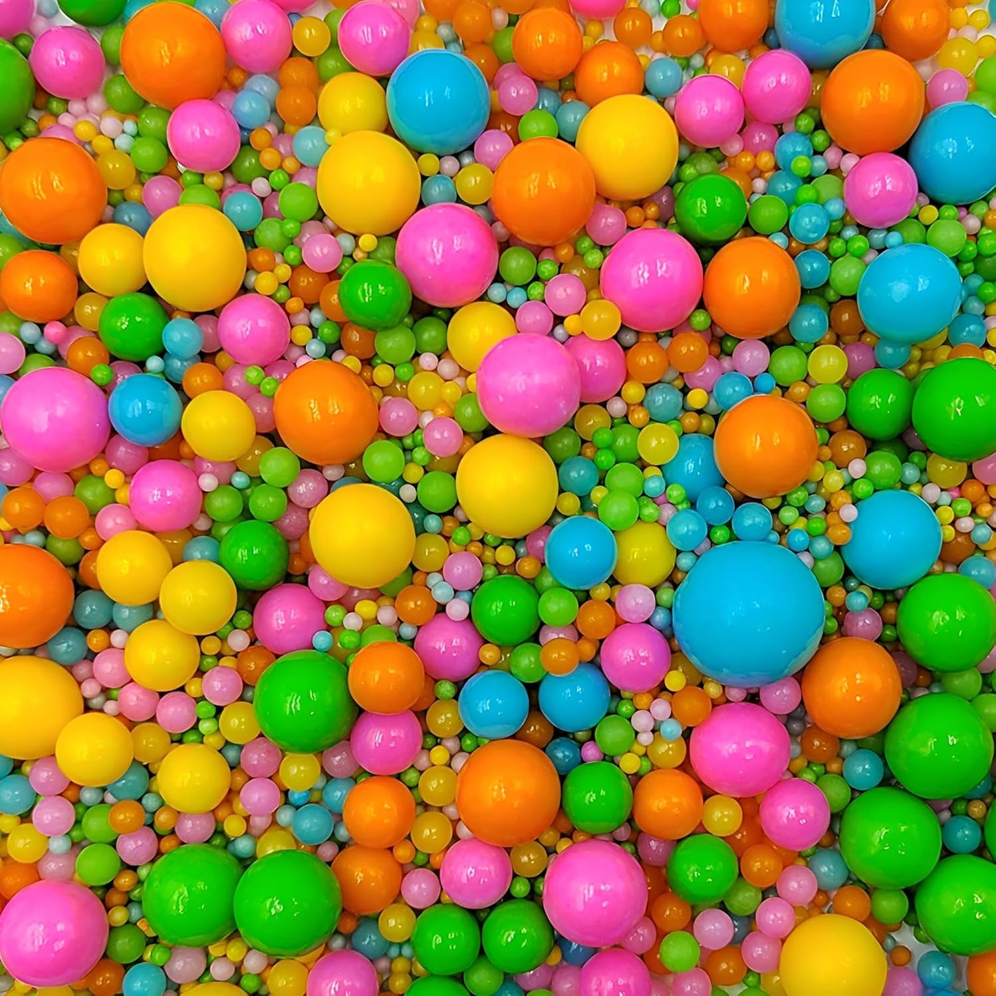 Edible Pearl Sugar Sprinkles Rainbow Candy Mixing Size Baking Edible Cake Decorations Cupcake Toppers Cookie Decorating Celebrations Wedding Valentines Easter Halloween Christmas Supplies 120g/ 4.23oz