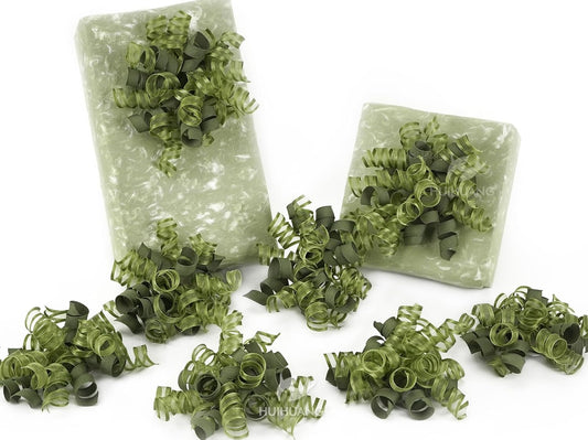 HUIHUANG Green Bows for Gift Wrapping Christmas Gift Bow 5 inch x 8 Counts Moss Green Self-Adhesive Curly Ribbon Bows for Presents, Paper Bag, Party Favors, Wrapping Accessories