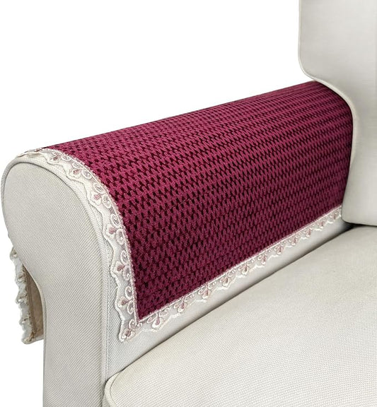 Couch Arm Cover, Sofa Arm Covers, Non-Slip Lace Armrest Cover, by Becoolifer