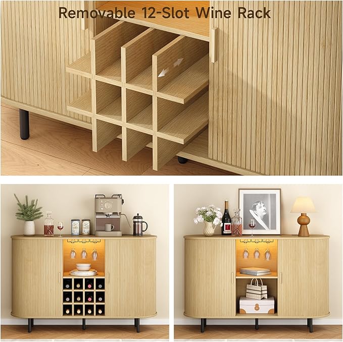 ONBRILL 55" Wine Bar Cabinet - Image 7