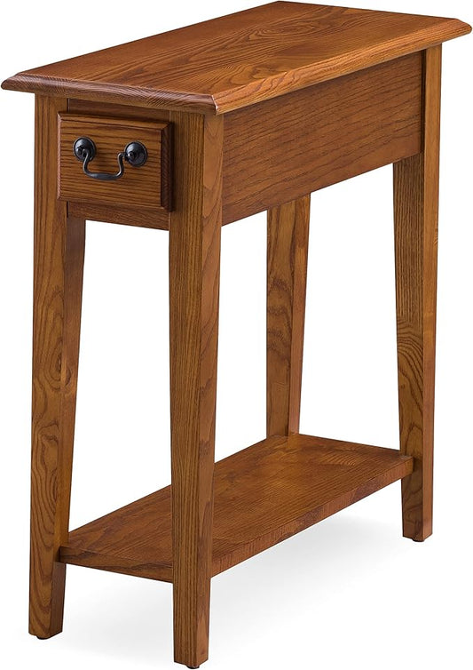 Leick Home Haven Ridge End Table, Solid Wood, 1 Storage Drawer, Bottom Display by LeickFurniture