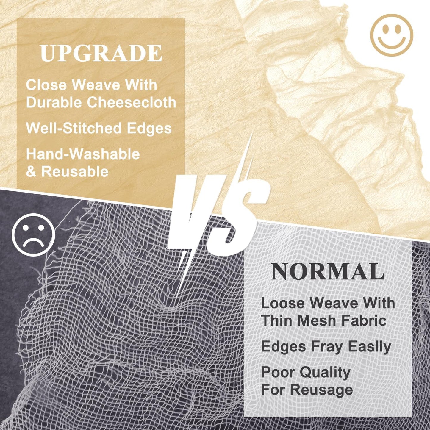 Asee'm 4pcs Cheesecloth Table Runner 120 Inches Long Beige Boho Gauze Cheese Cloth Runner 10FT Rustic Sheer Table Runners for Christmas Wedding Party Baby Shower Spring Easter Decoration