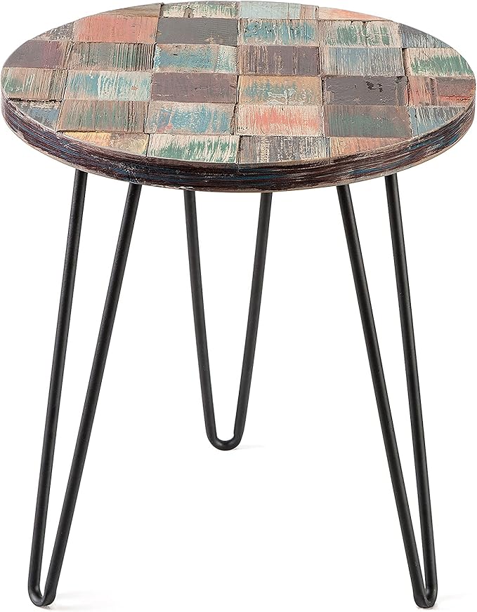 Greenage Reclaimed Wood End Table Bedroom by Organicwooddesignsexudingvitality