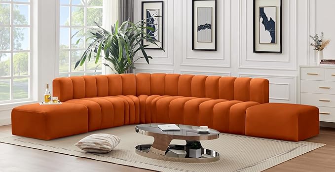 Meridian Furniture 103Cognac-S7A Arc Collection Modern | Contemporary Modular - Image 2