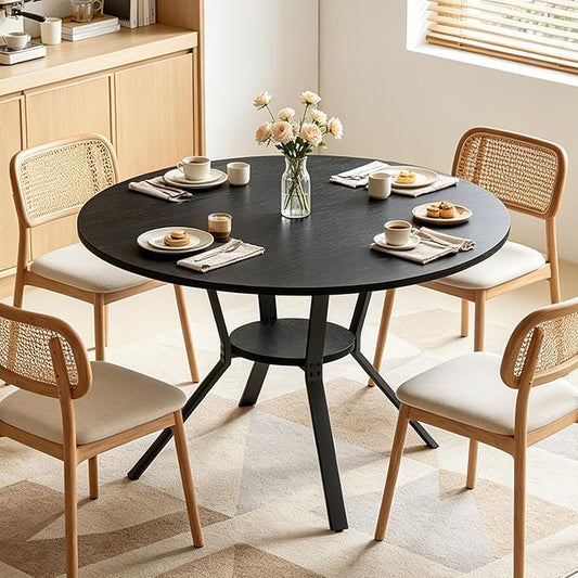 Wildhome Round Dining Table for 2-4, 43 Inch Dining Room Kitchen Table by WildhomeYourHomeFurnishingSolution