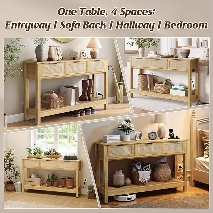 Luoxiao Natural Entryway Table - Image 8