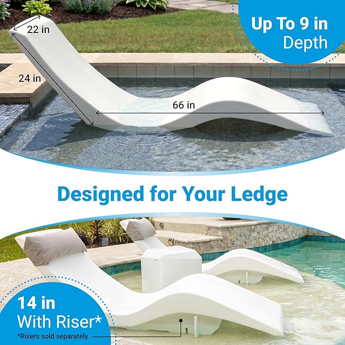 Aqua Outdoors Pool Chaise Lounge Chairs - Image 3