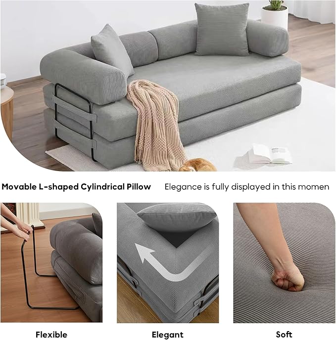 ZEIINPA Convertible Sleeper Sofa Bed - Image 7