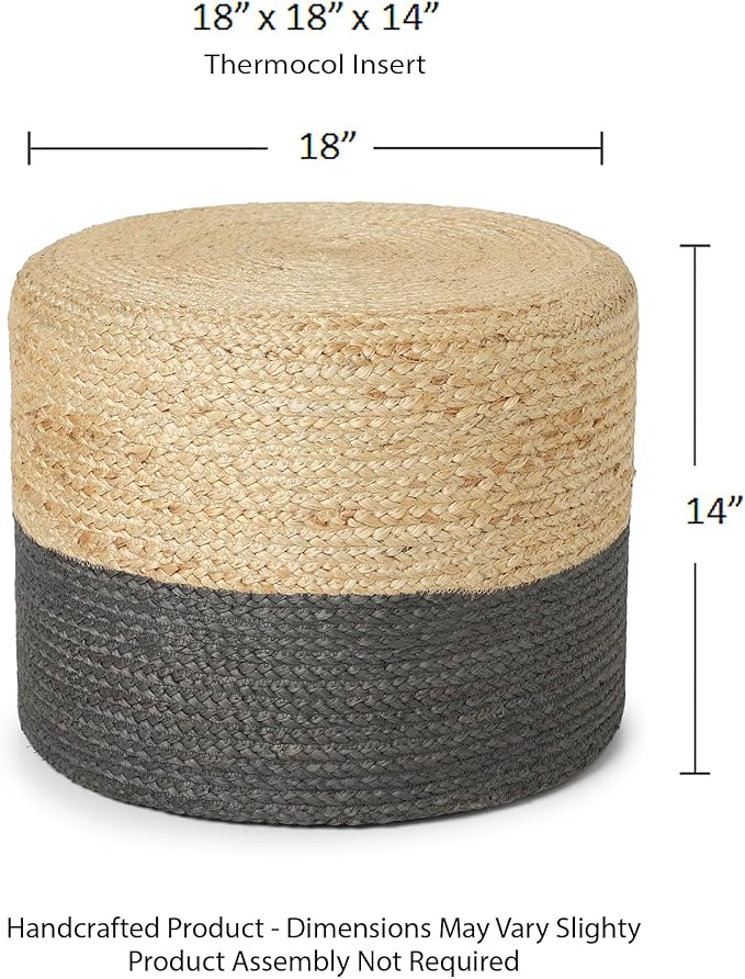 REDEARTH · Cylindrical Pouf Foot Stool Ottoman - Image 2