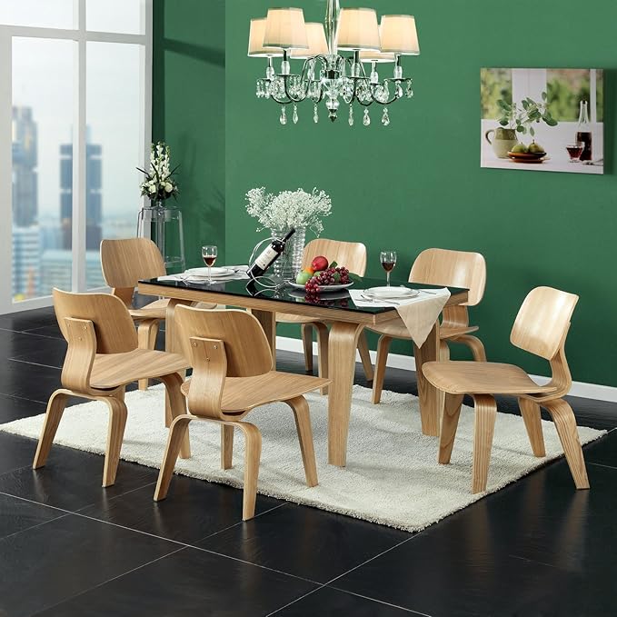 Modway Fathom Mid-Century Modern Molded Plywood Kitchen and Dining Room Chair - Image 2