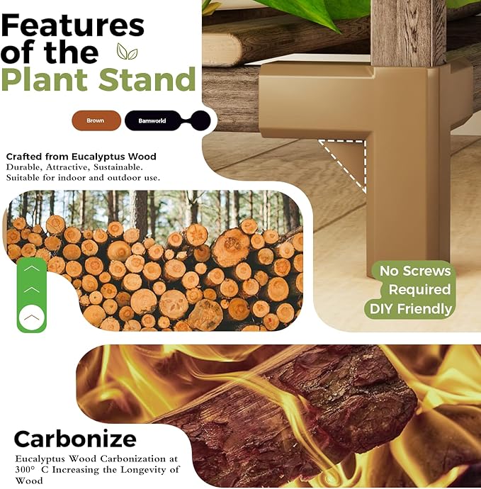 Bamworld Plant Stand with Wheels - Image 5