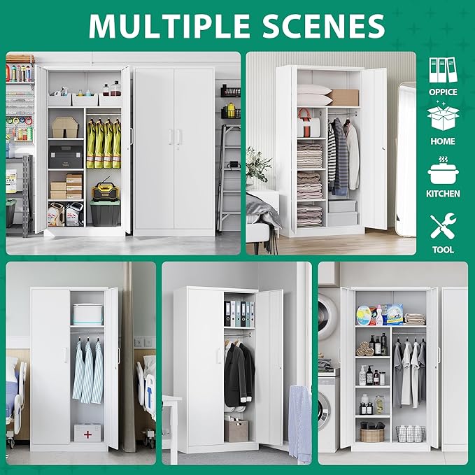 Letaya Metal Locker, Steel Wardrobe Storage Cabinets - Image 3