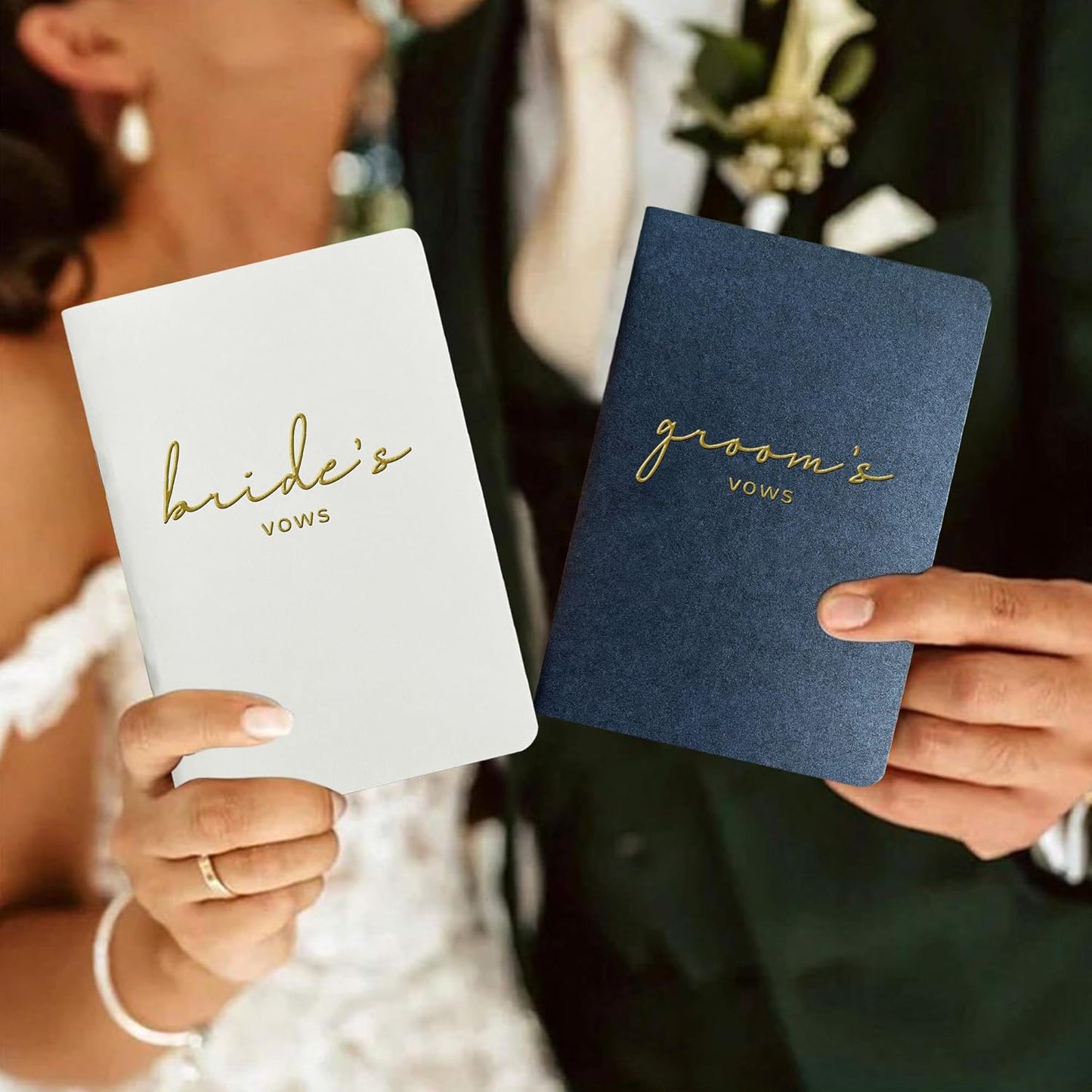 Vow Books His and Hers Wedding Vow Books Bride and Groom Vow Books Wedding Essentials Wedding Accessories(XZ-GB-Navy)