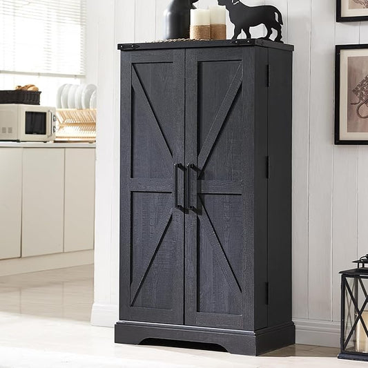 ACCOHOHO 47" Kitchen Pantry, Farmhouse Storage Cabinet by ACCOHOHO