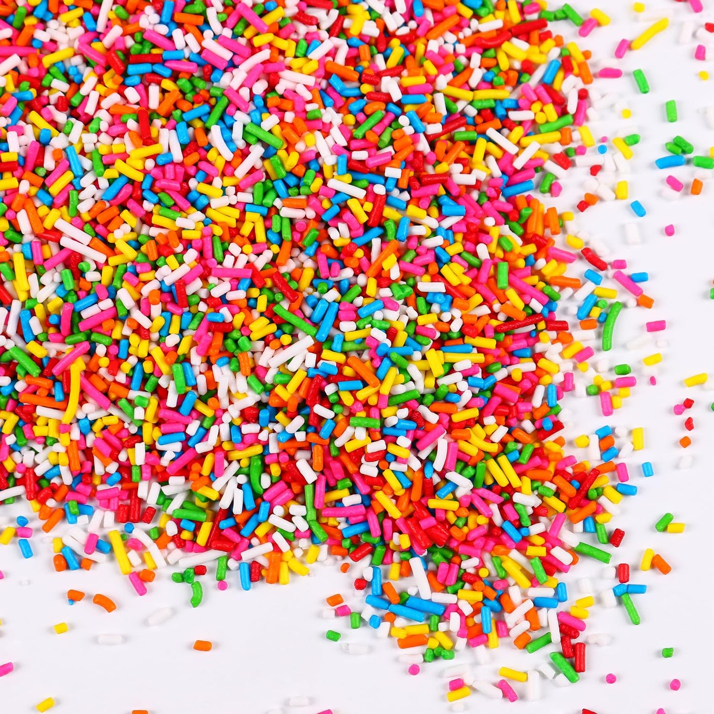 Rainbow Sprinkles for Cake Decorating, Edible Jimmy Bulk, Sprinkles Candy for Cake, Cupcake, Cookies, Macaron, and Ice Cream Topping(120g/4.23oz)