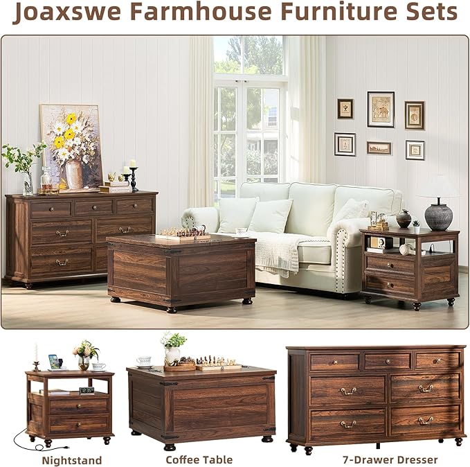 Joaxswe Farmhouse Coffee Table - Image 3