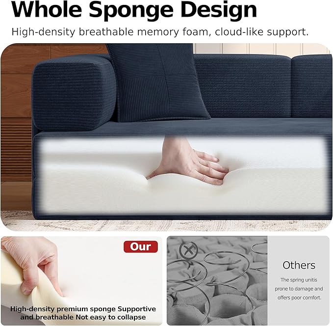 MoonSpeak 78.8''Sleeper Couch Bed - Image 4