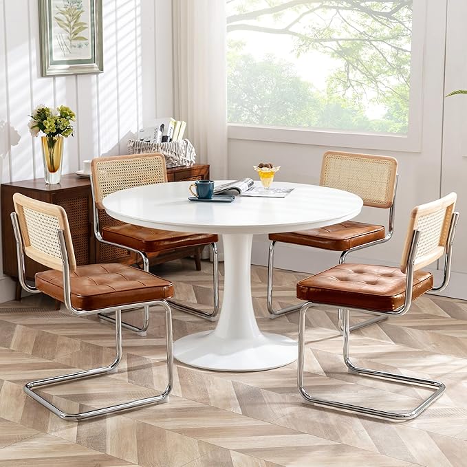 Zesthouse Natural Rattan Dining Chairs Set of 6, Modern Dining Room Chairs - Image 8