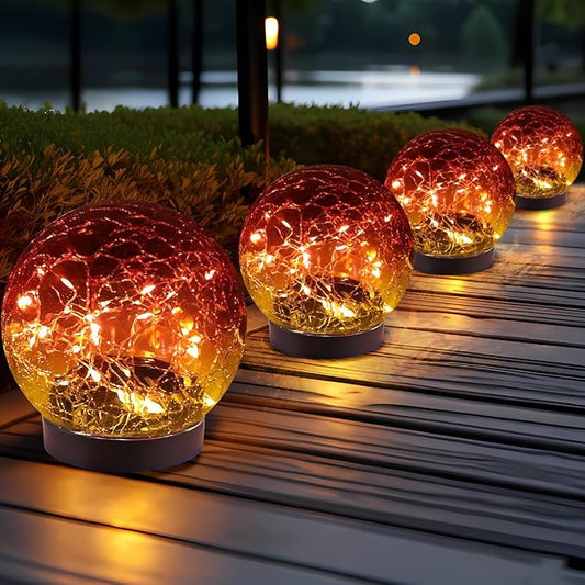 JKIMK Solar Globe Lights Outdoor Waterproof by JKIMK
