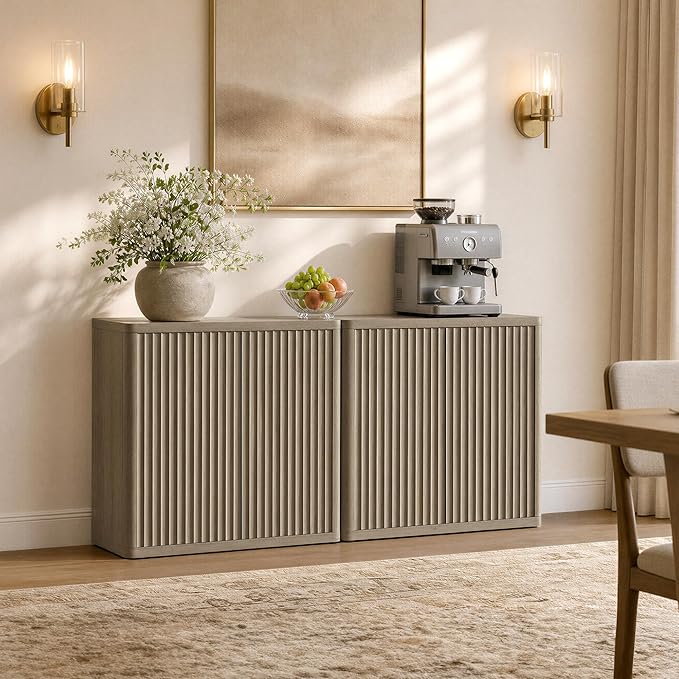 SICOTAS Buffet Cabinet with Storage 103.8" Sideboard Accent Modern Credenza - Image 4