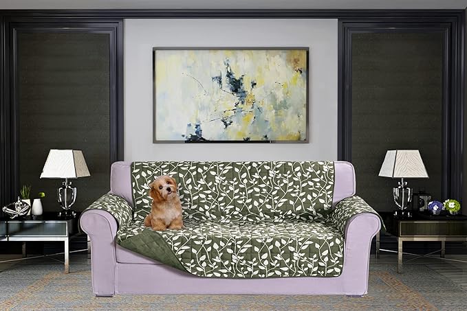 Elegant Comfort Quilted Furniture Protectors Solid and Printed Design by ELEGANTCOMFORT