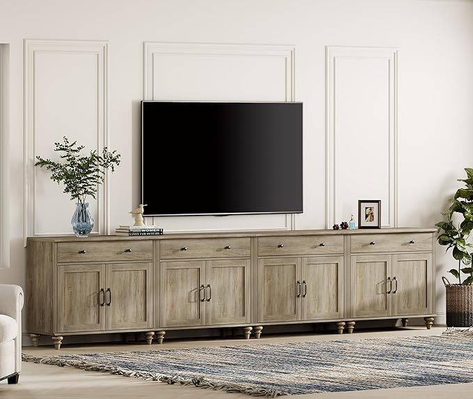 WAMPAT Farmhouse TV Stand for 85 inch TV - Image 2