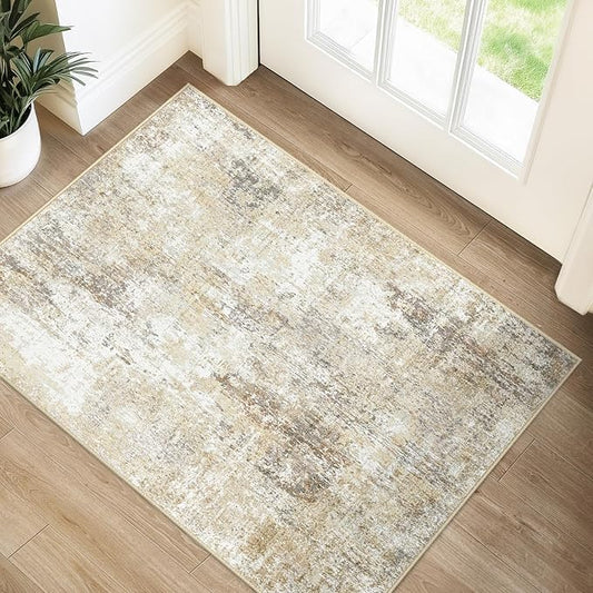 RELEANY Washable Area Rugs 2'x3' Non-Slip Modern Abstract Soft by RELEANY