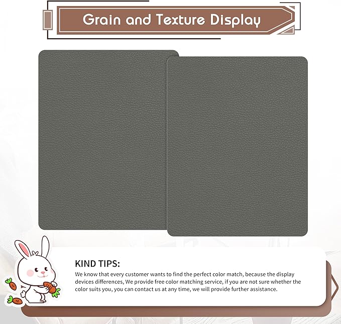 KING MOUNTAIN Leather Repair Patch, 2 Packs 9 x 11 Inches self Adhesive Leather - Image 2