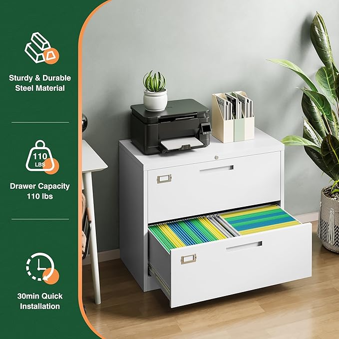 Letaya 2 Drawer Metal Filing Organization Office Cabinets - Image 7
