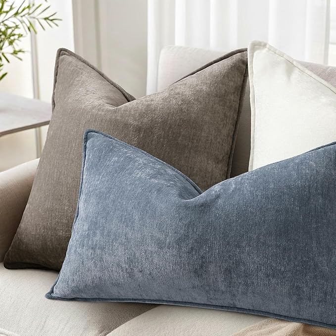 decorUhome Summer Couch Euro Sham Throw Pillow Covers 24x24 Set of 2, - Image 5
