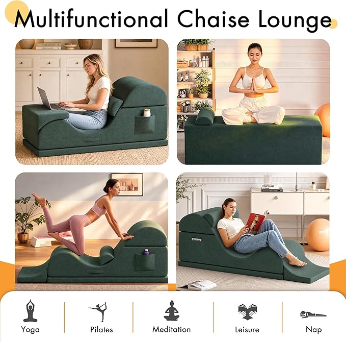 Convertible Yoga Chair for Adults, Ergonomic Foam Lounge - Image 3
