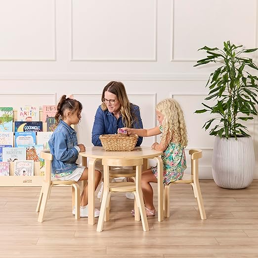 ECR4Kids Bentwood Table and Curved Back Chair Set, Kids Furniture - Image 9