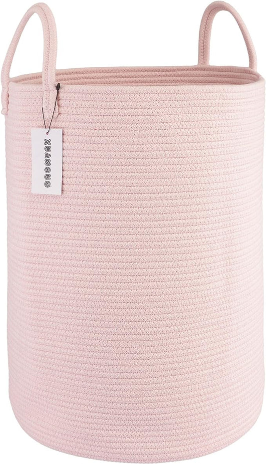 XUANGUO Cotton Rope Laundry Basket Hamper by XUANGUO