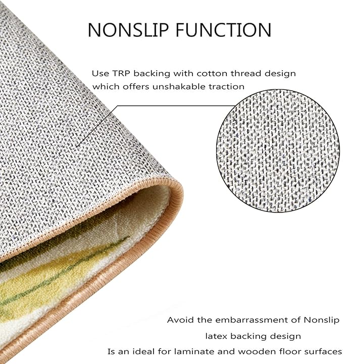 RoomTalks Boho Cute Bathroom Rugs Bath Mat Non Slip Washable, Modern Abstract - Image 7