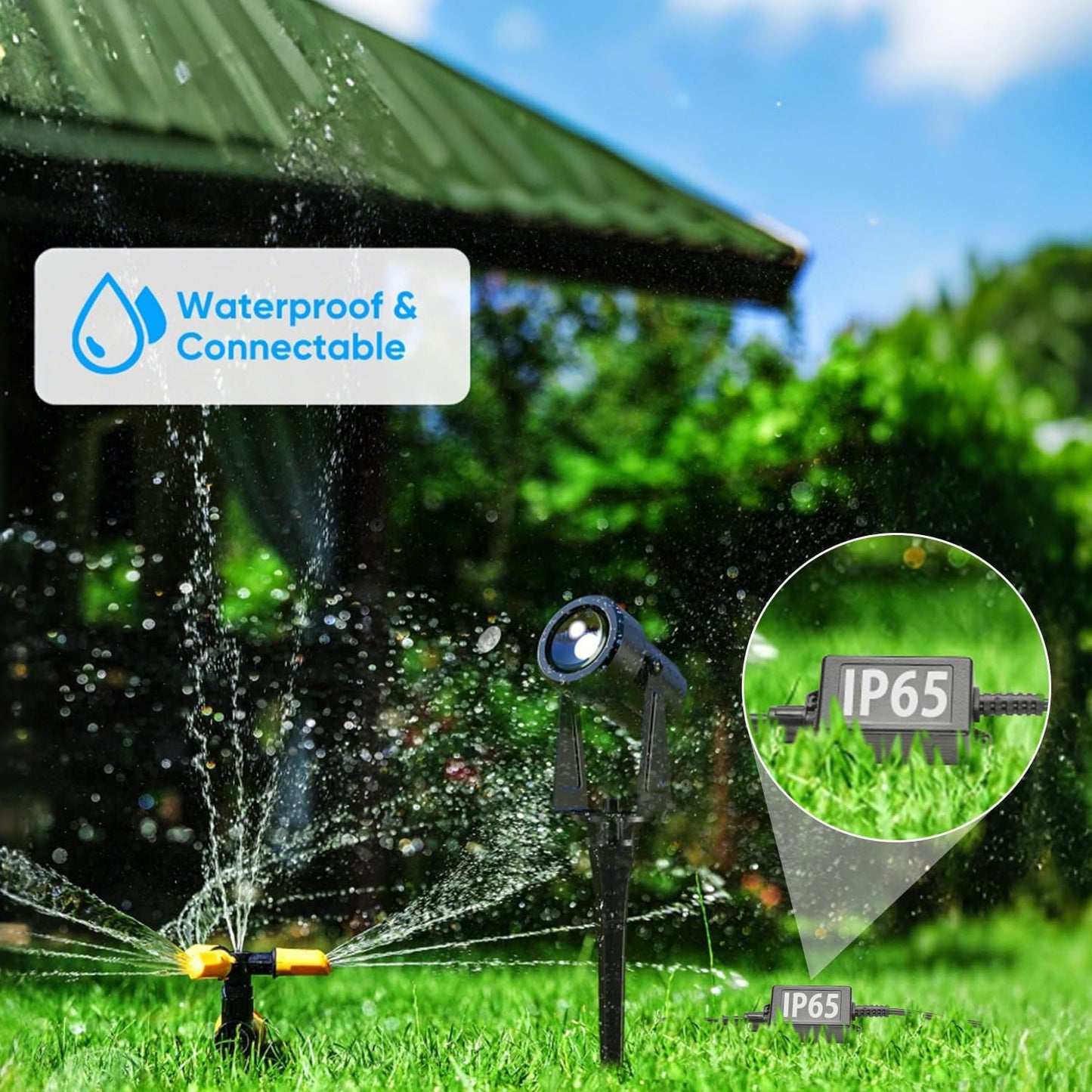 SUNTHIN Outdoor Landscape Lighting, 8 Pack LED Spot Lights Kit for Garden, Yard, House, Lawn, Tree, Flags, Fence Use, Warm White, IP65 Waterproof