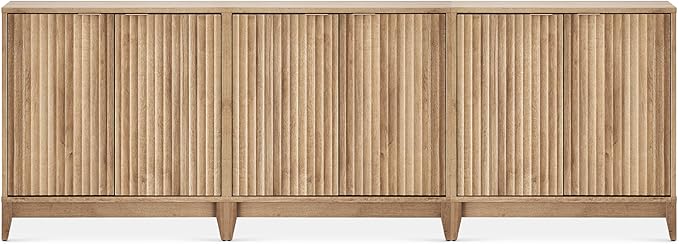 mopio Brooklyn Fluted Storage Cabinet, Modular Accent Buffet Sideboard by MopioInc