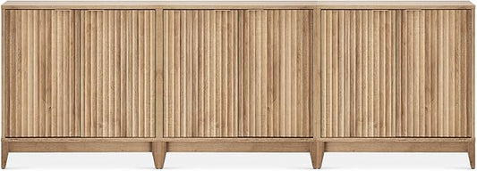 mopio Brooklyn Fluted Storage Cabinet, Modular Accent Buffet Sideboard by MopioInc
