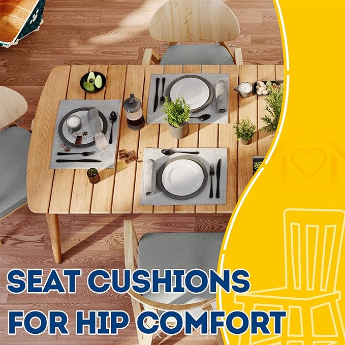 AAAAAcessories D-Shaped Chair Cushions, Machine-Washable Cover - Image 8