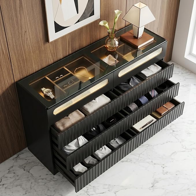 senlin Fluted 8 Drawer Dresser, - Image 3