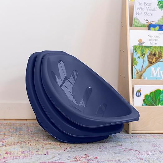 ECR4Kids Plastic Leaf Scoop Floor Rocker Seat, Classroom Furniture - Image 9