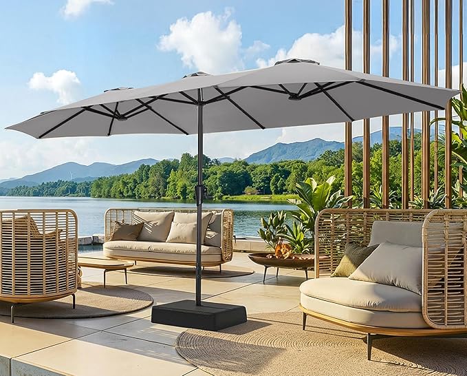 SUPERJARE 15FT Outdoor Patio Umbrella by SUPERJARE