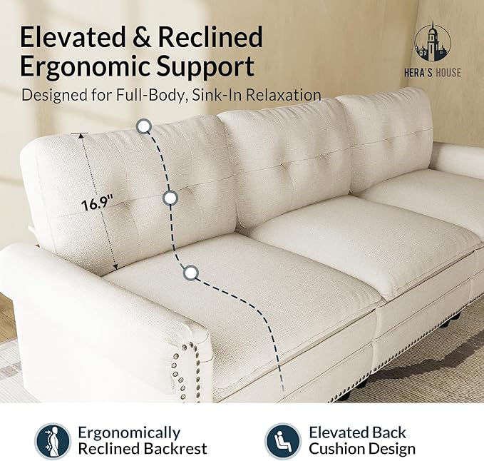 HERA'S HOUSE 3 Pieces Modular Sectional Sofa Sets, Oversized Couch Set - Image 8