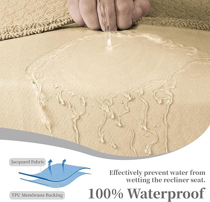 100% Waterproof Sectional Recliner Couch Covers - Image 4