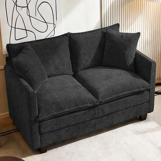 Loveseat Sofa, Comfy Chenille Small Couch by Unknown