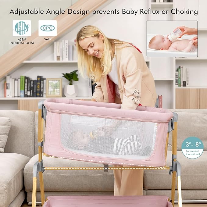 TotRun Bassinet Bedside Sleeper, Rocking Bassinets - Image 6